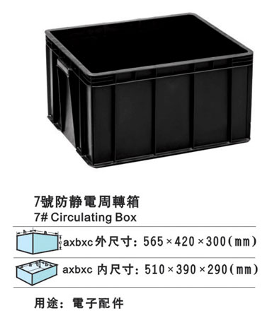 7#防靜電周轉箱